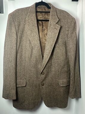 Towncraft Men's Brown Herringbone Sport Coat| Blazer